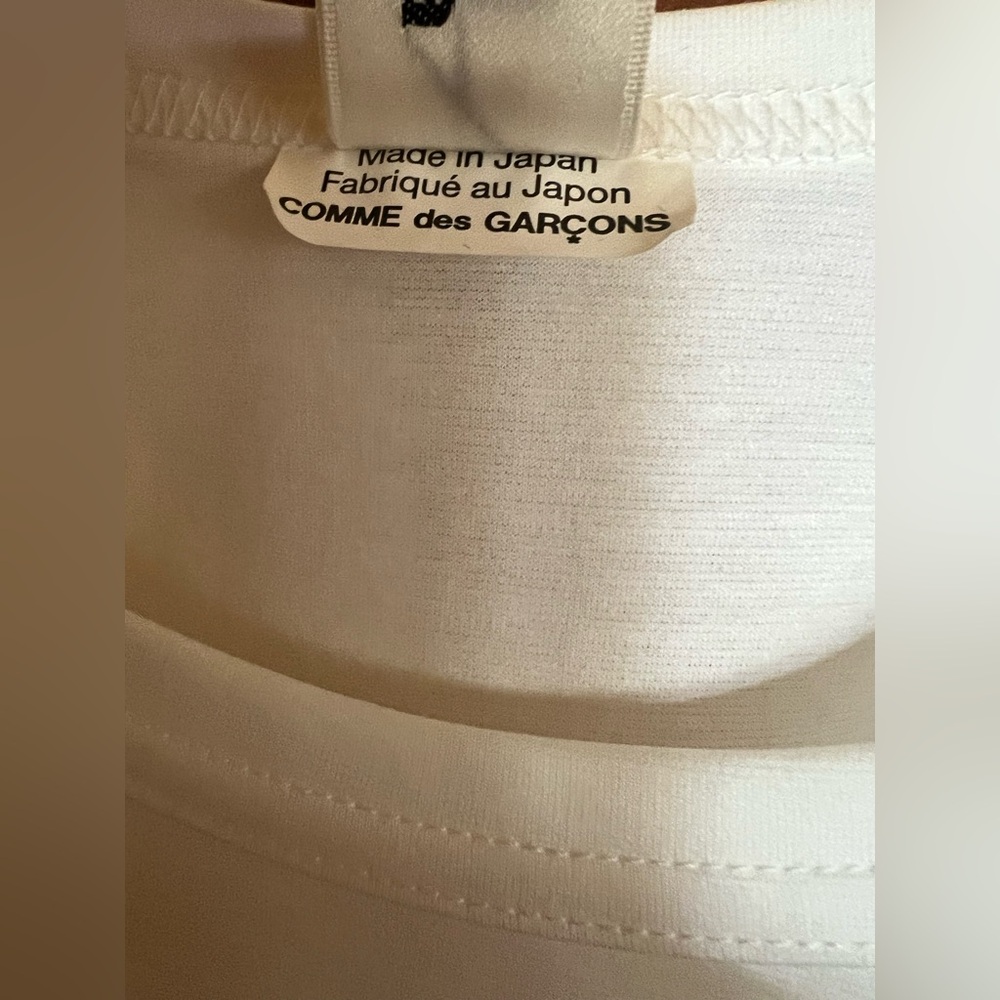 Noir Kei Ninomiya Top with Lace Trim White Silver Size L - Picture 8 of 16